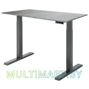 Стол для работы стоя ErgoSmart Electric Desk Compact 1380х800х18 мм (бетон чикаго светло-серый/черный)